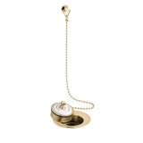 Booth & Co. Axbridge Brushed Brass/White Plug & Chain Basin Waste